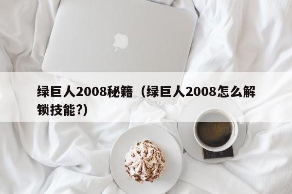 绿巨人2008秘籍（绿巨人2008怎么解锁技能?）